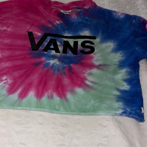 Gently Lived Vans Multicolor Tie-Dye Cropped Sweatshirt - Picture 5 of 9